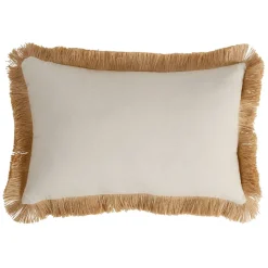 Housse de coussin leonin naturel 50x30cm lin+viscose