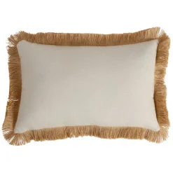Housse de coussin leonin naturel 50x30cm lin+viscose
