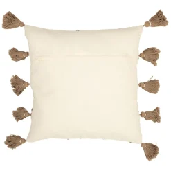 Housse de coussin motif irrégulier écru et taupe 45x45cm -blue sand