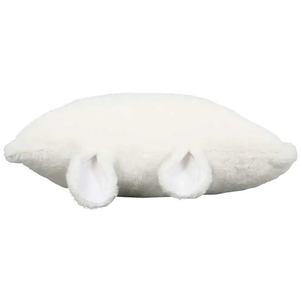 Housse de coussin ourson en velours écru 45x45cm - Songes
