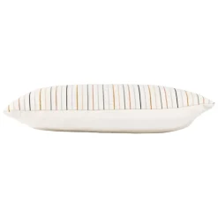 Housse de coussin rayé multicolore pastel 50x30cm en coton - famille