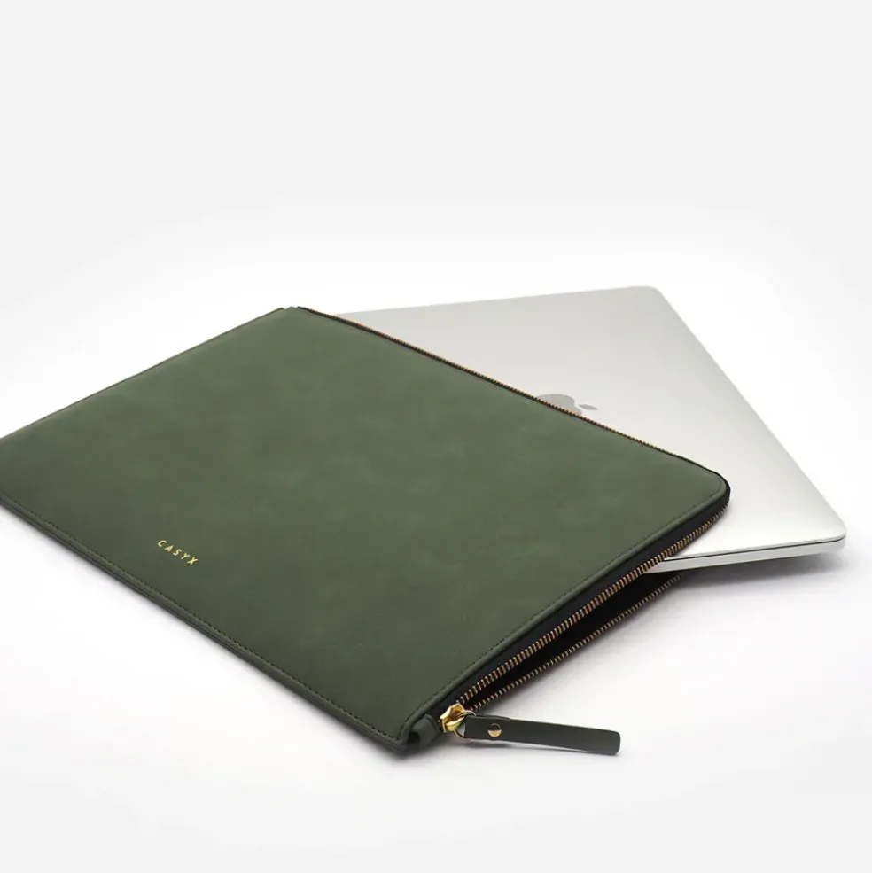 Housse d'ordinateur olive - Atelier