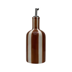 Huilier en faïence rayé marron h22cm