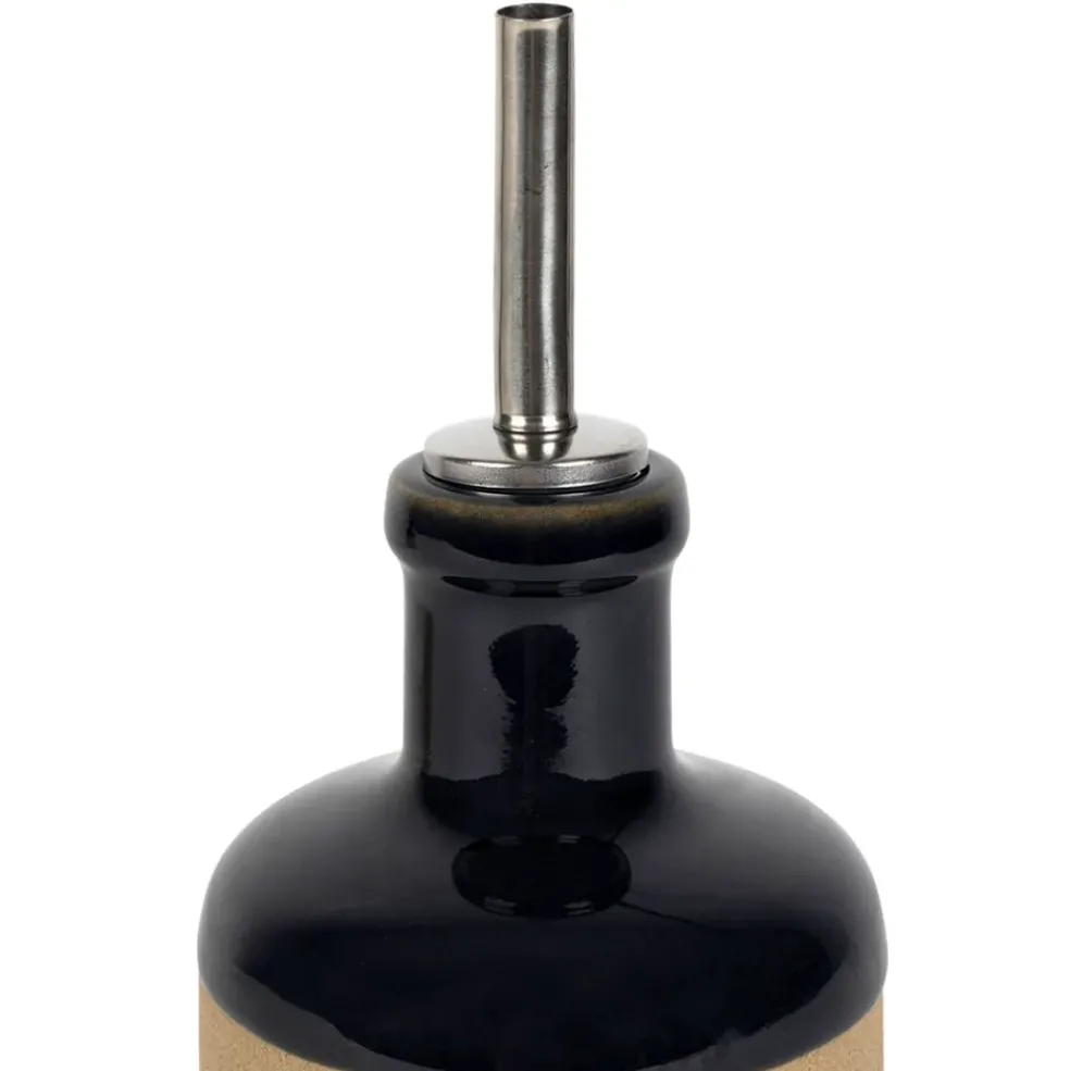 Huilier et vinaigrier en grès bleu marine 27.5cl/17.5cl - Jade