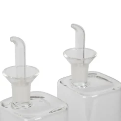 Huilier vinaigrier en verre borosilicate blanc avec support 45cl - Voidita