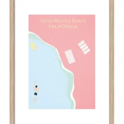 Image encadree santa monica beach - california 30x40cm