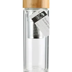 Infuseur en verre double paroi avec bouchon bambou