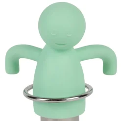 Infuseur thé en inox vert d'eau - Bonhomme