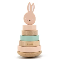 Jouet à empiler en bois - mrs. lapin