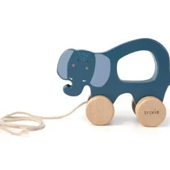 Jouet à tirer en bois - mrs. elephant