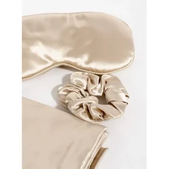 Kit de sommeil en satin champagne