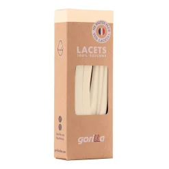 Lacets en silicone vanille l110cm