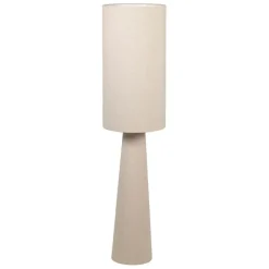 Lampadaire en coton et fer blanc cassé h130cm - Calypsa