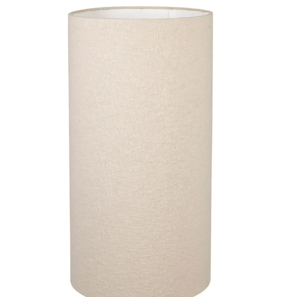 Lampadaire en coton et fer blanc cassé h130cm - Calypsa