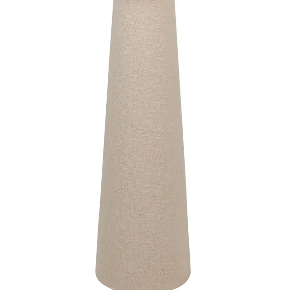 Lampadaire en coton et fer blanc cassé h130cm - Calypsa