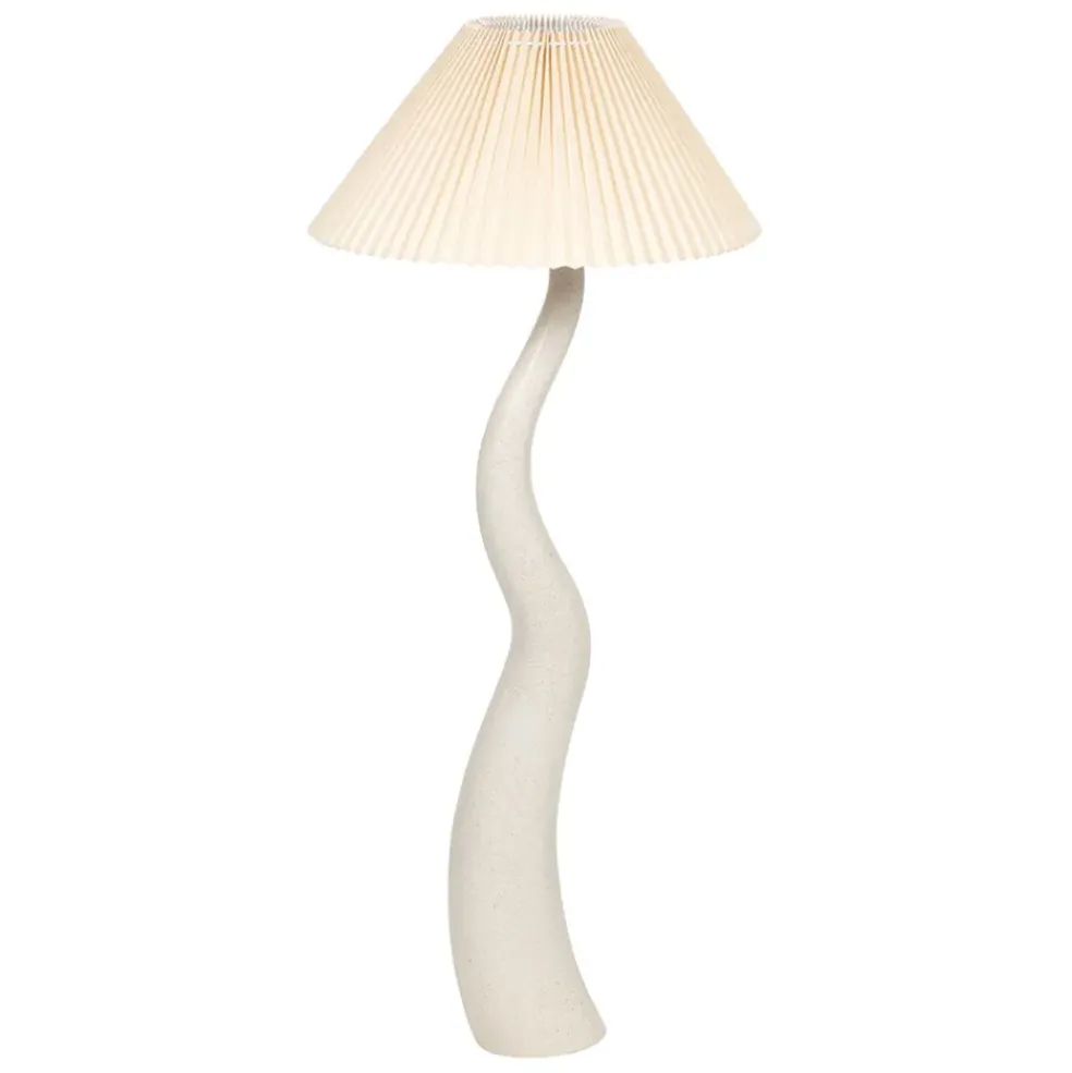 Lampadaire en céramique blanc h125cm - Aurore