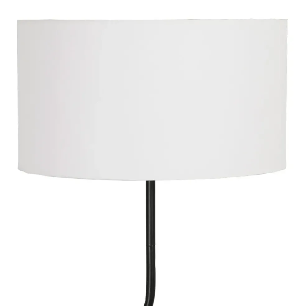 Lampadaire en fer et marbre noir et blanc d45xh163cm - Funky