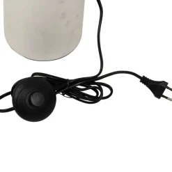 Lampadaire en marbre et fer blanc h150cm - Organic