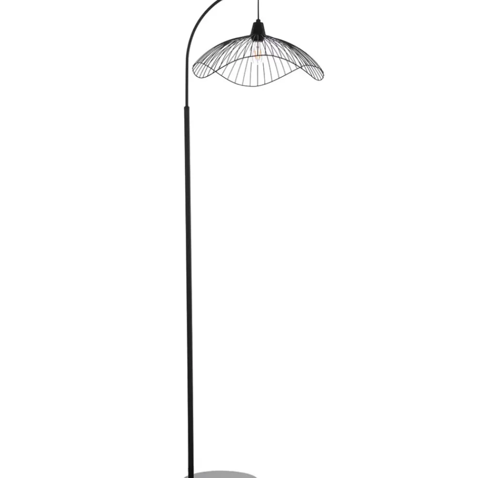 Lampadaire en métal noir H175cm - Vagala