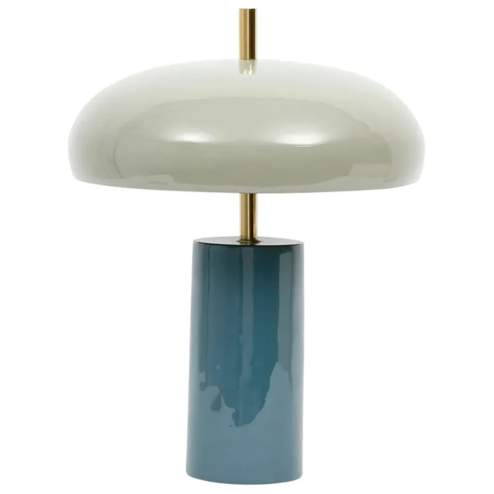 Lampe champignon en fer bleu d30xh40cm - Arty