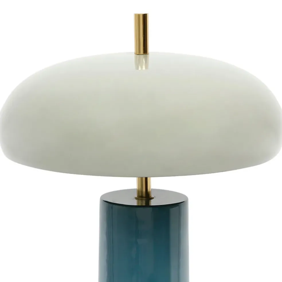 Lampe champignon en fer bleu d30xh40cm - Arty