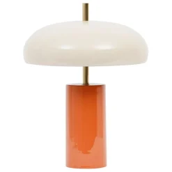 Lampe champignon en fer orange d30xh40cm - Arty