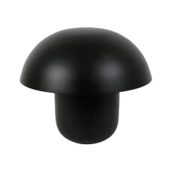 Lampe champignon fer h25cm ambiance noir mat - Champart