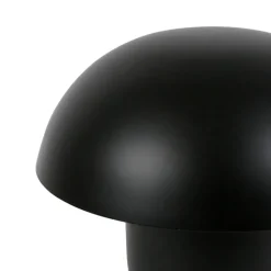 Lampe champignon fer h25cm ambiance noir mat - Champart