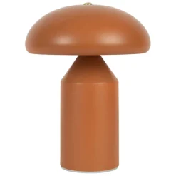 Lampe champignon tactile en fer terracotta h23cm - Arty