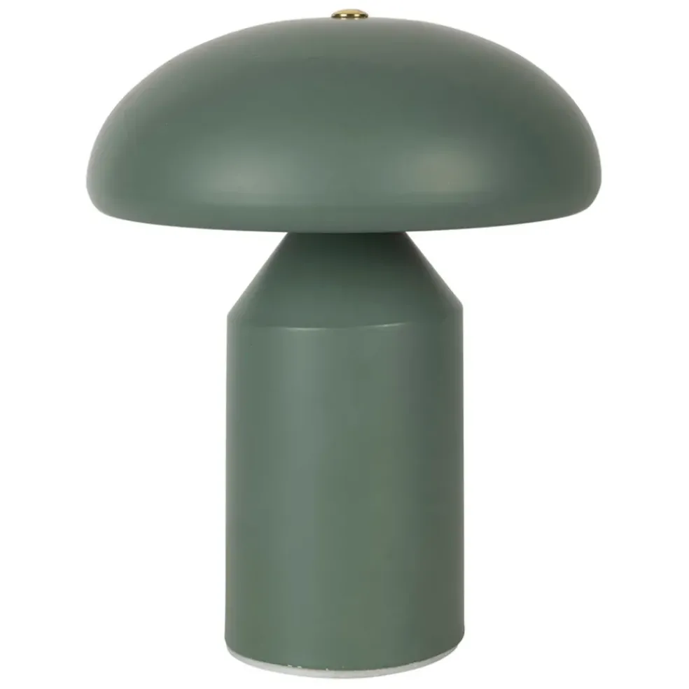 Lampe champignon tactile en fer vert h23cm - Arty