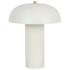 Lampe champignon vintage en fer h38cm blanc - Arty