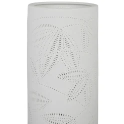 Lampe cylindre en porcelaine h24cm blanc - palmea