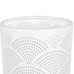 Lampe cylindre en porcelaine h27.5cm blanc - mandarin