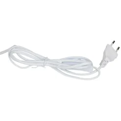 Lampe cylindre en porcelaine rayée indigo et blanc h24cm - Alaria