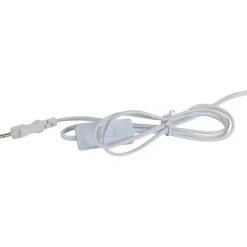 Lampe cylindre en porcelaine rayée indigo et blanc h24cm - Alaria
