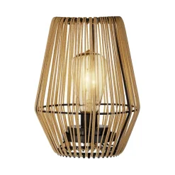 Lampe d'extérieur en résine tresée naturel h23cm