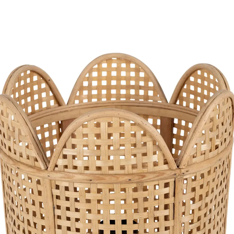 Lampe en bambou et sapin naturel h30cm - Ladret