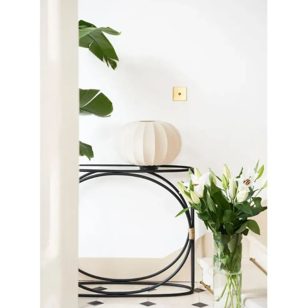 Lampe en coton beige h28.5cm - Klosen