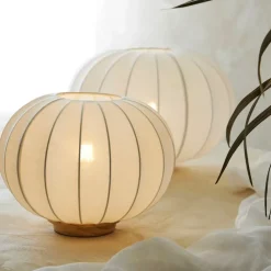 Lampe en coton écru d31xh24cm - Aurore