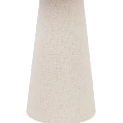 Lampe en coton et fer blanc cassé h46cm - Calypsa