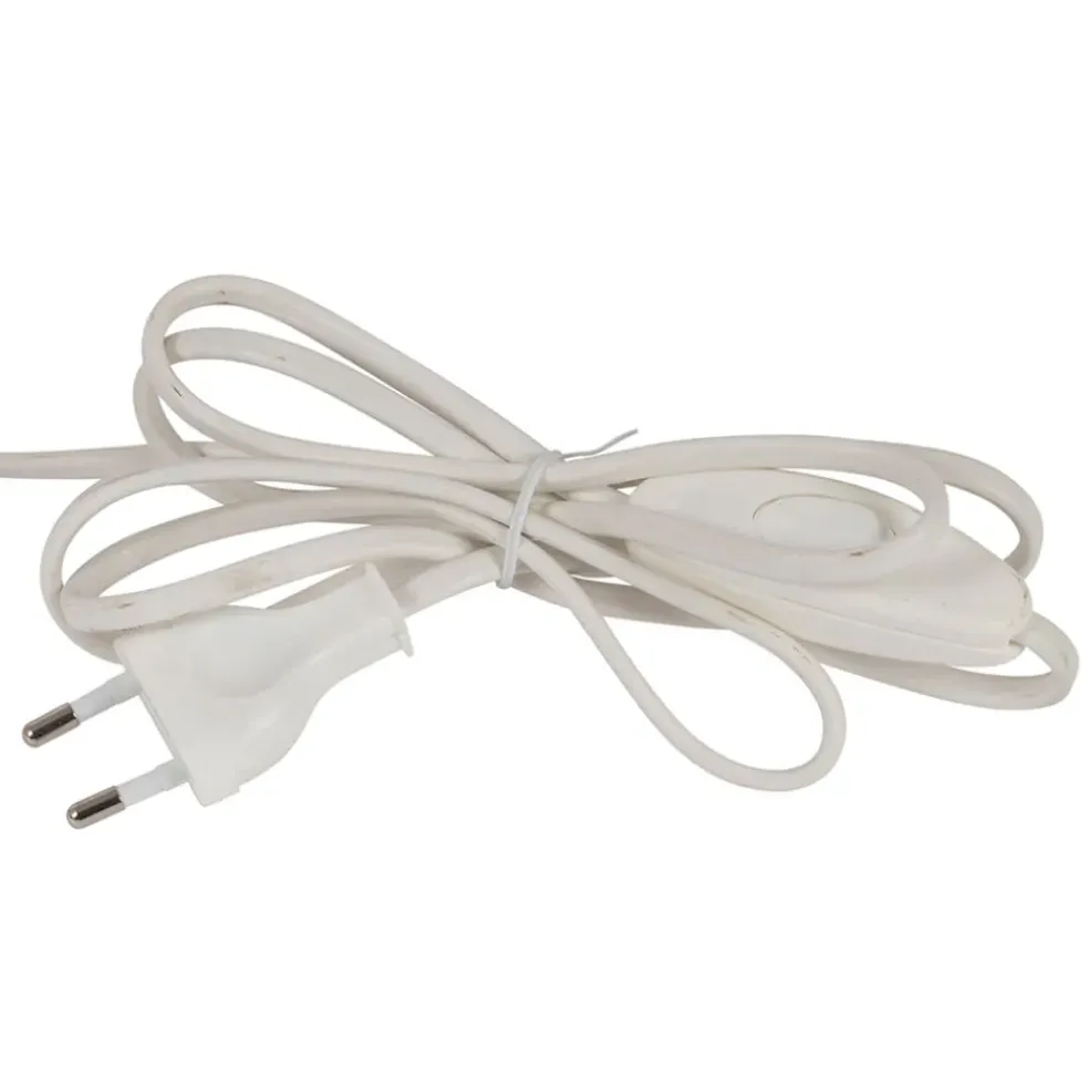Lampe en coton et fer blanc cassé h46cm - Calypsa