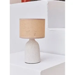 Lampe en céramique écru h28cm - Essencia