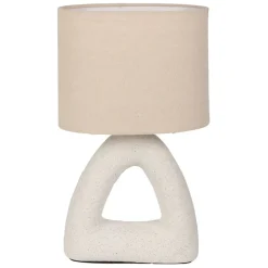 Lampe en céramique et coton blanc h38cm - Organic