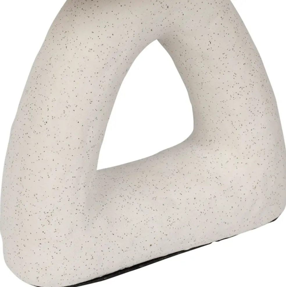 Lampe en céramique et coton blanc h38cm - Organic