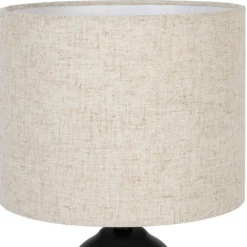 Lampe en céramique et coton noir h41cm - Figura