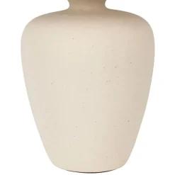Lampe en céramique et lin écru h40cm - Greeka