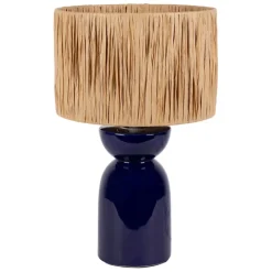 Lampe en céramique indigo h38cm - Palma