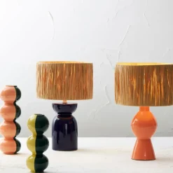 Lampe en céramique indigo h38cm - Palma