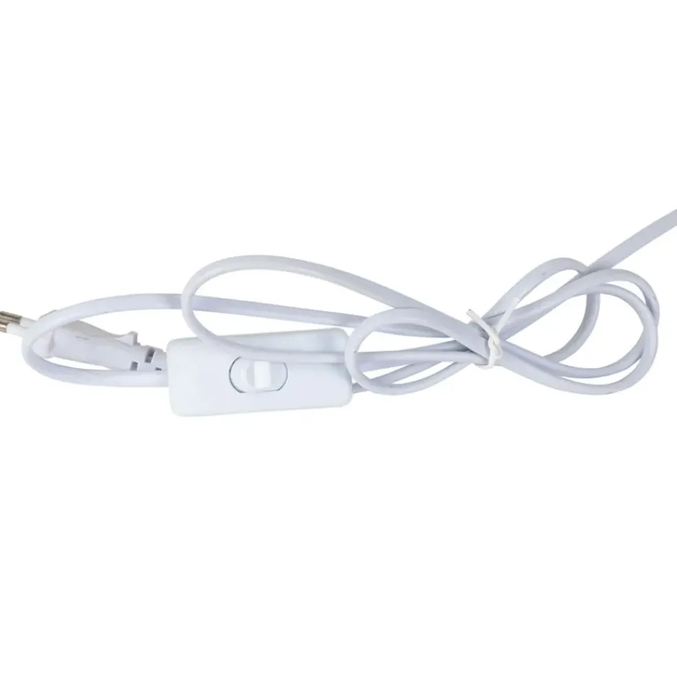 Lampe en céramique rayée turquoise et blanc h27cm - Medi