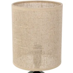 Lampe en céramique sauge et lin naturel - Jadea
